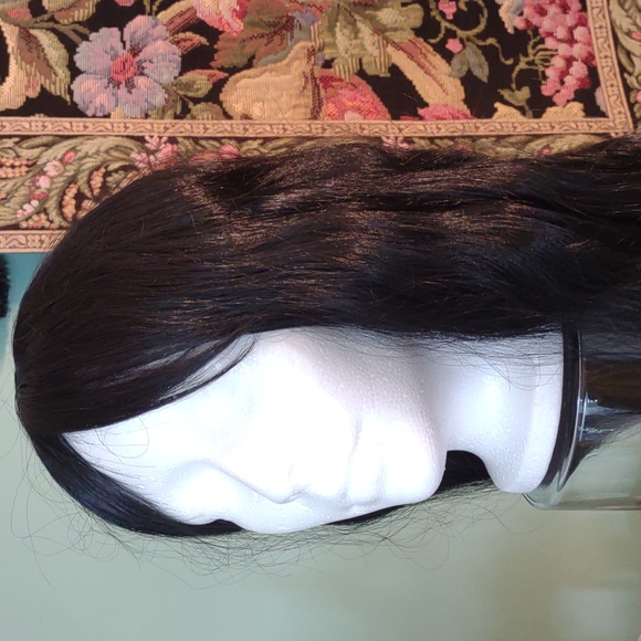 Anogol Long Black Wig NIP - Picture 2 of 5